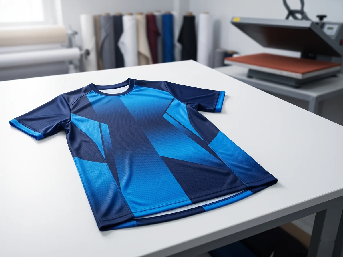 Dye sublimation printing services producing an all-over printed polyester team kit at Linushi