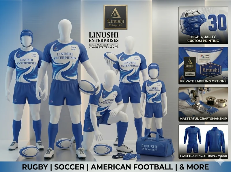 Custom rugby jersey manufacturer team kit with sublimated home and away jerseys, shorts and socks