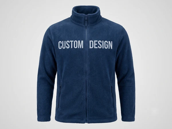 Custom polar fleece jacket manufacturer full-zip fleece with custom design print