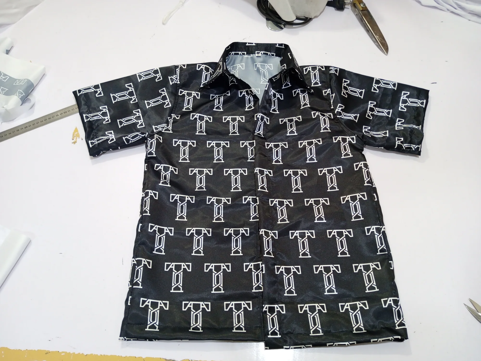 All-over monogram print shirt