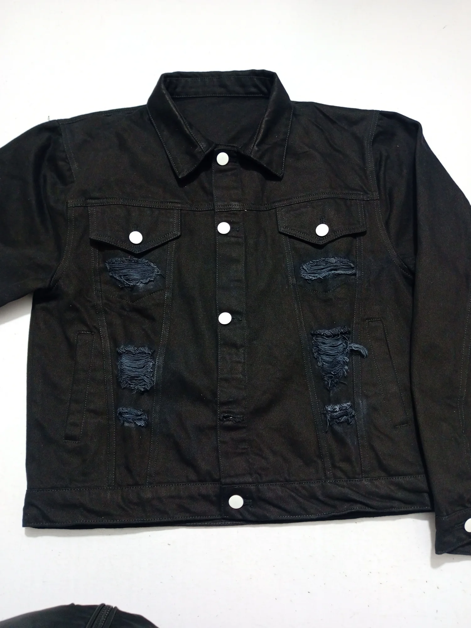 Ripped and frayed front panels