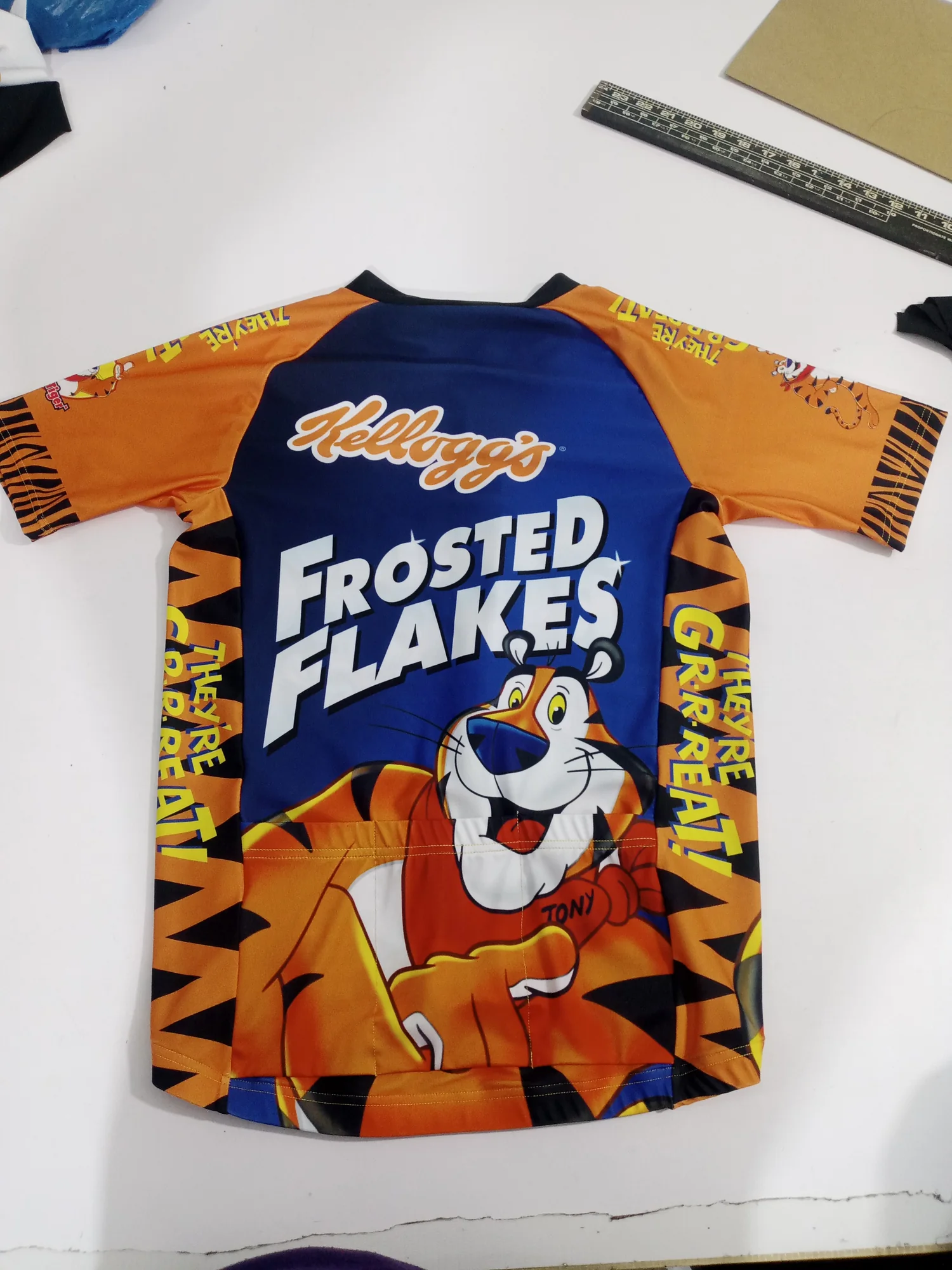 Fully sublimated cycling jersey back