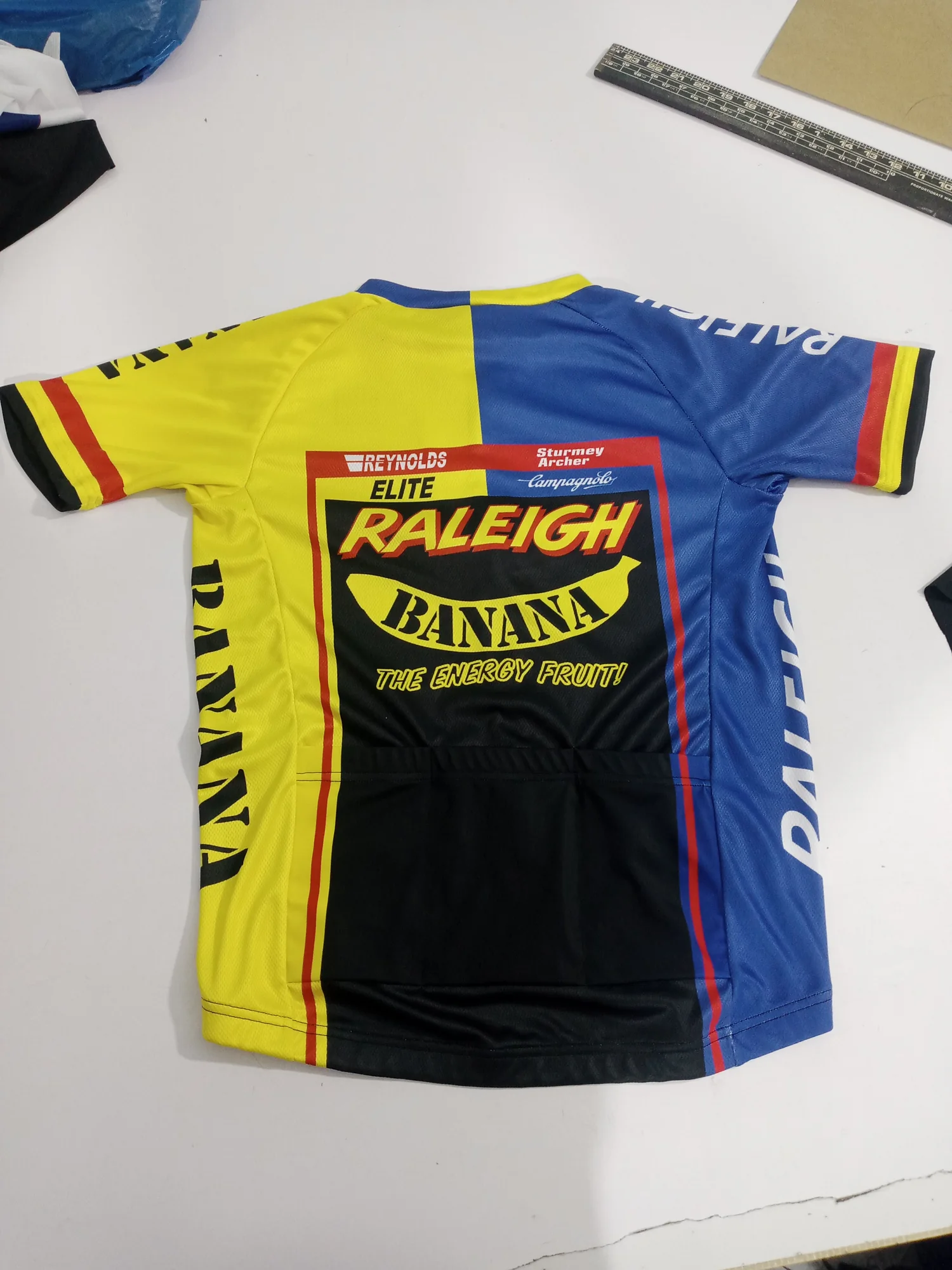 Retro cycling jersey back